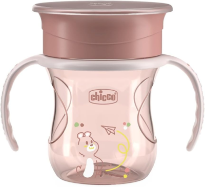 CHICCO Perfect Cup ποτήρι χωρίς διαρροή στόμιο 360 μοιρών 200 ml 12 μηνών+
