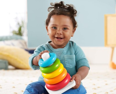 FISHER-PRICE Rock-a-Stack Πύργος Στοίβαξης με 5 Δαχτυλίδια 21 εκ