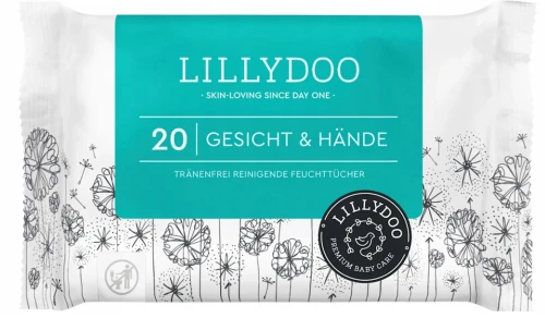LILLYDOO μη αρωματισμένα υγρά μαντηλάκια 12 x 60 cm 20 τεμάχια
