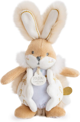 DOUDOU et Compagnie ΚΟΥΝΕΛΑΚΙ λούτρινο 20 cm + λούτρινη θήκη για βιβλίο