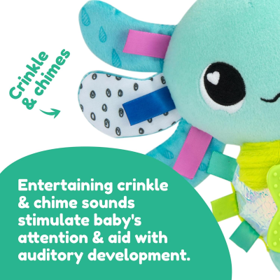 LAMAZE κρεμαστό για καρότσι και κρεβάτι Alice Axolotl 30cm 0-6 μηνών