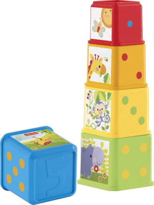 FISHER-PRICE Στοίβαξε & Εξερεύνησε Κύβοι μπλοκ διαφορετικού μεγέθους 5 τεμάχια