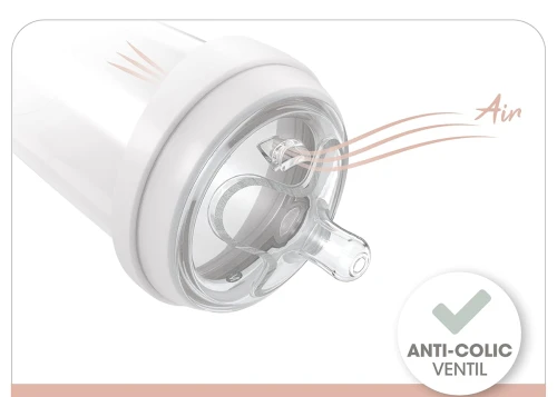 NIP First Moment μπιμπερό με θηλή μέγεθος M μεσαία ροή 270 ml ACTIFLEX