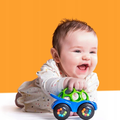 BRIGHT STARTS Oball Rattle & Roll αυτοκινητάκι με κουδουνίστρα