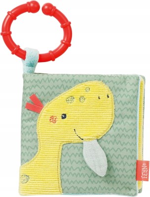 FEHN Happy Dino αισθητηριακό βιβλιαράκι ΚΡΕΜΑΣΤΟ 11 x 11 cm