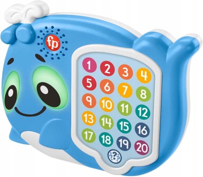 FISHER-PRICE διαδραστική ΦΑΛΑΙΝΑ φώτα 120 μελωδίες φράσεις ΓΕΡΜΑΝΙΚΑ