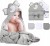 MOMCOZY πετσέτα με κουκούλα x2 76x76 +6 24x24 πανάκια καθαρισμού