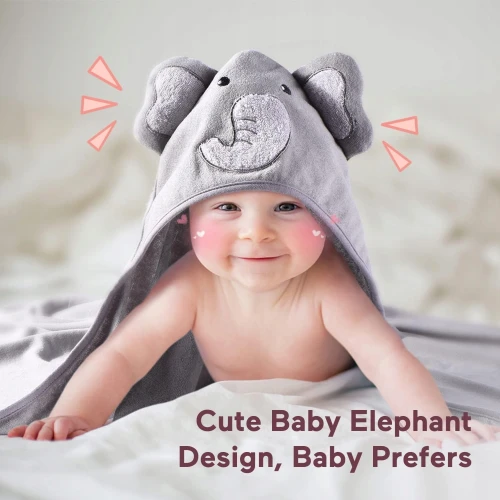MOMCOZY πετσέτα με κουκούλα x2 76x76 +6 24x24 πανάκια καθαρισμού
